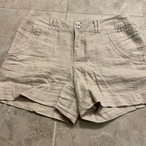 Size 8 INC Khaki Linen shorts
